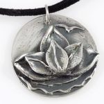 Lotus Moon Fine Silver Pendant