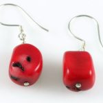 Silver & Red Coral Chunks